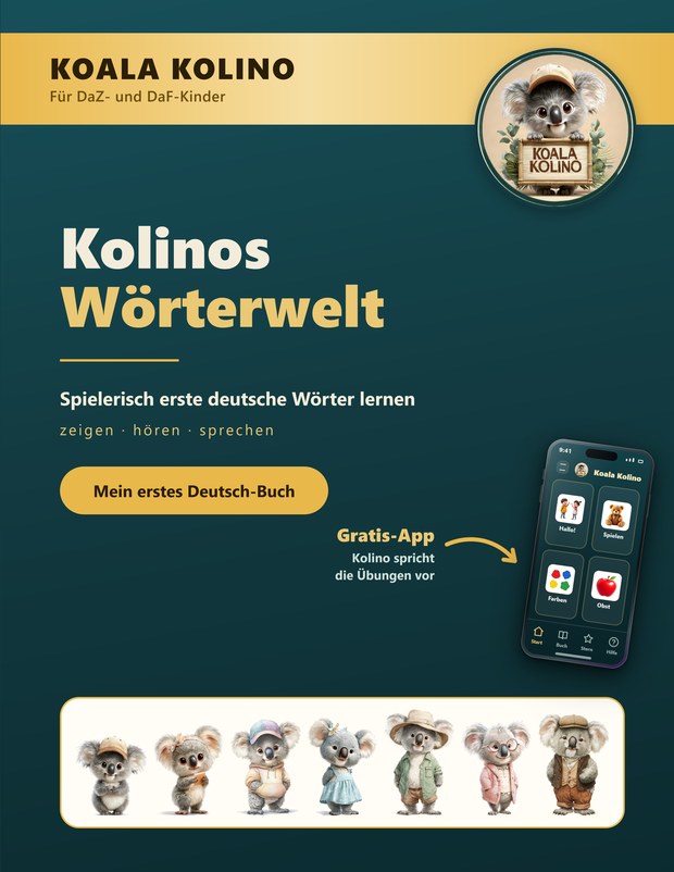 Buchcover: Kolinos Wörterwelt — Spielerisch erste deutsche Wörter lernen